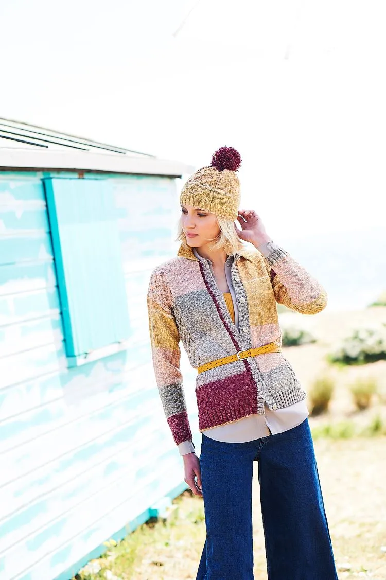 Knitting Pattern - Stylecraft 9672 Cardigan, Hat and Wristwarmers in Batik Swirl DK