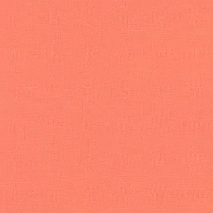 Quilting Fabric - Kona Cotton Solid Salmon Pink 1483 by Robert Kaufman Fabrics