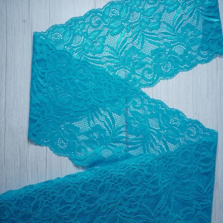 Bra And Lingerie - Stretch Galloon Lace Turquoise 15cm