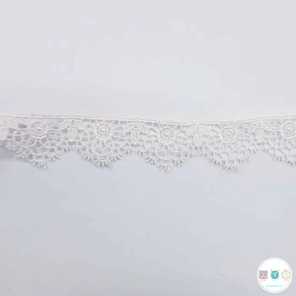 20mm Guipure Lace Trim in Ivory