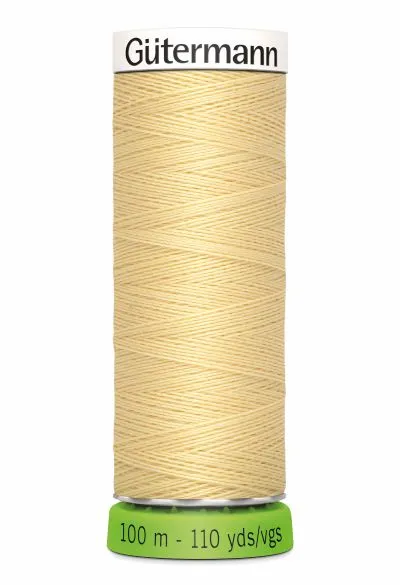 Gutermann Sew All Thread - Lemon Recycled Polyester rPET Colour 325