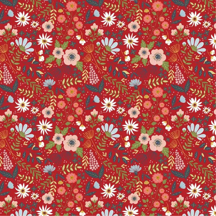 Quilting Fabric - Floral from Farm Girls Unite by Poppie Cotton Collection FG20714