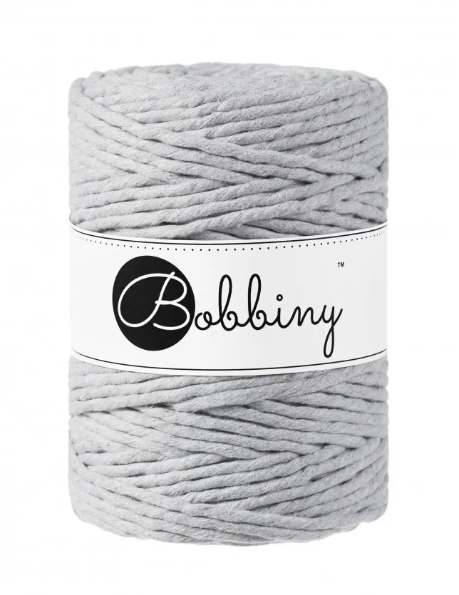 Macrame Cord 5mm in Light Grey by Bobbiny