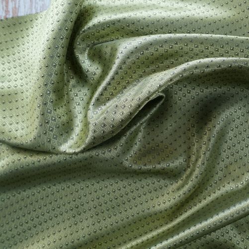 Lining Fabric - Apple Black Dobby Diamond Polyester