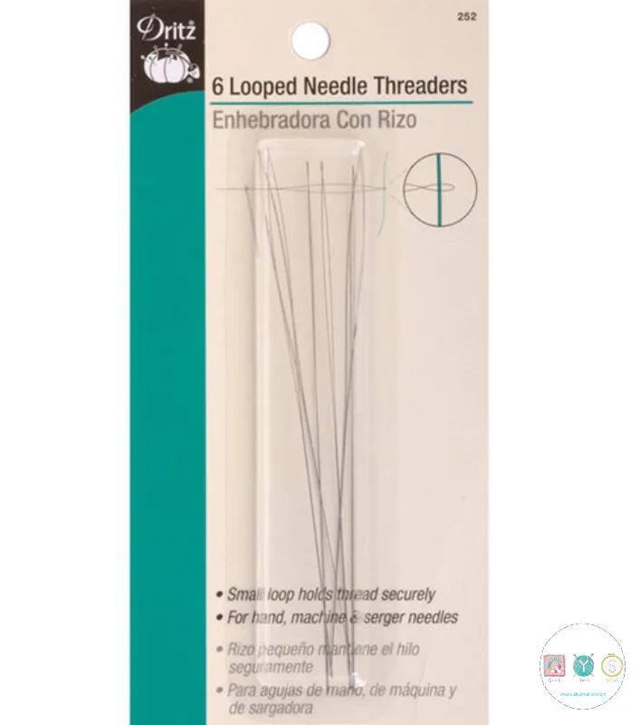 Dritz Looped Needle Threaders - 6 pack - Sewing Accessories