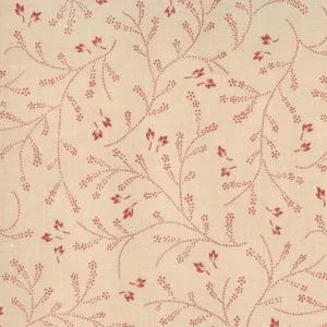 Quilting Fabric - Red Stems on Beige from Maison de Garance by French General for Moda 1355212