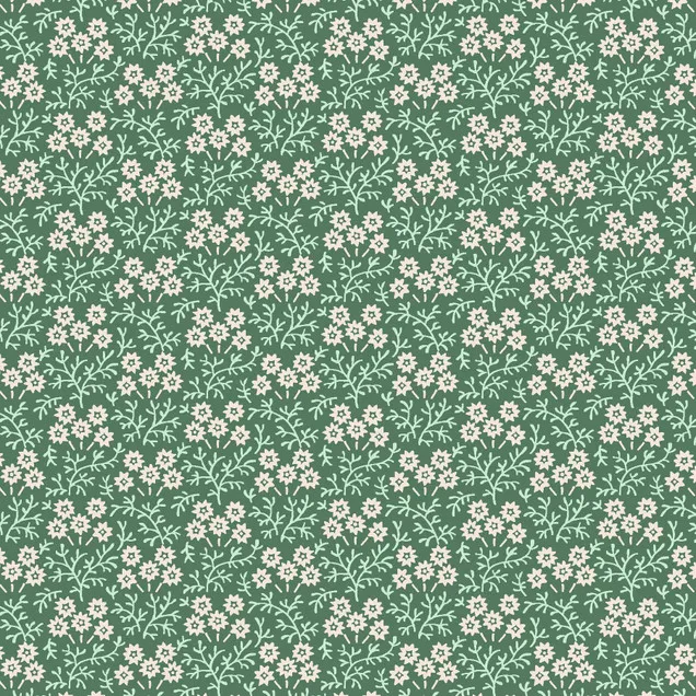 Quilting Fabric - Flower Trellis on Green from Birdsong by Jera Brandvig for Maywood Studio MAS10654-G