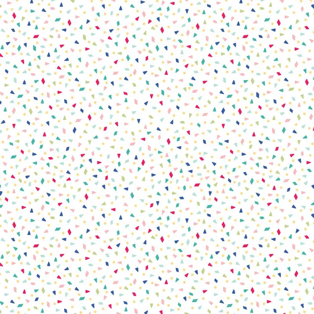 Quilting Fabric - Bright Confetti Dots On White from Celebration by Kimberbell for Maywood Studio MAS9200-Z