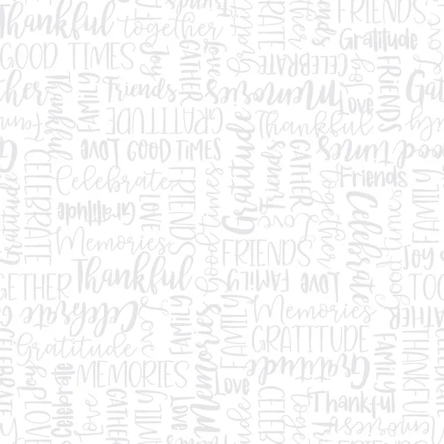 Quilting Fabric - Kind Words White On White from Celebration by Kimberbell for Maywood Studio MAS9202-WW