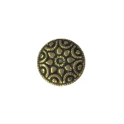 Buttons - 18mm Plastic Medallion in  Gold