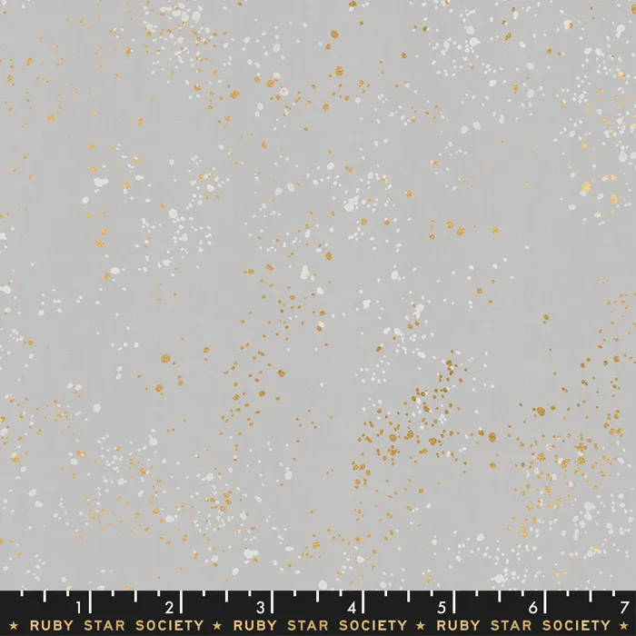 Quilting Fabric - Ruby Star Society Speckled in Dove with Metallic Accents Colour RS5027 59M