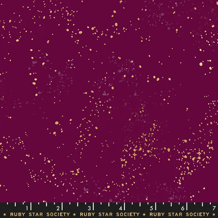 Quilting Fabric - Ruby Star Society Speckled in Purple Velvet with Metallic Accents Colour RS5027 73M