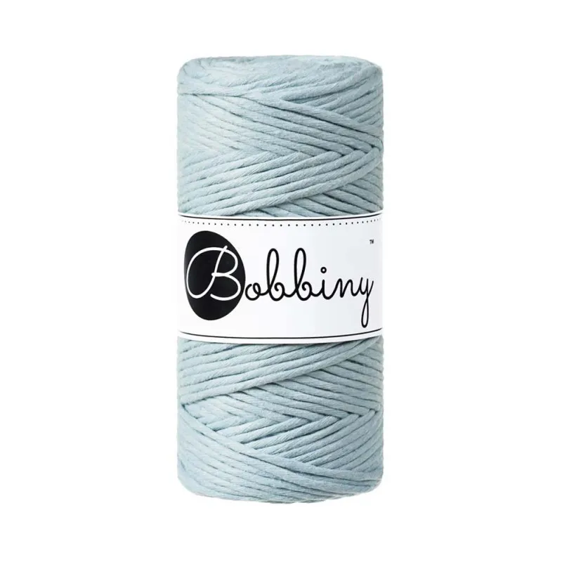 Macrame Cord 3mm in Misty Blue by Bobbiny