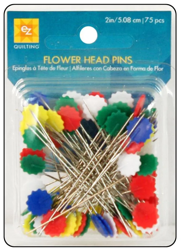 Ez Quilting Flower Head Sewing Pins - Haberdashery - Dressmaking - Patchwork