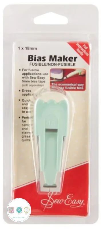 Sew Easy - 18mm - Fusible & Non-Fusible Bias Tape Maker - Applique