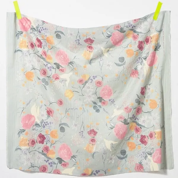 Double Gauze Cotton Fabric - Fuccra Pastel Florals by Nani Iro