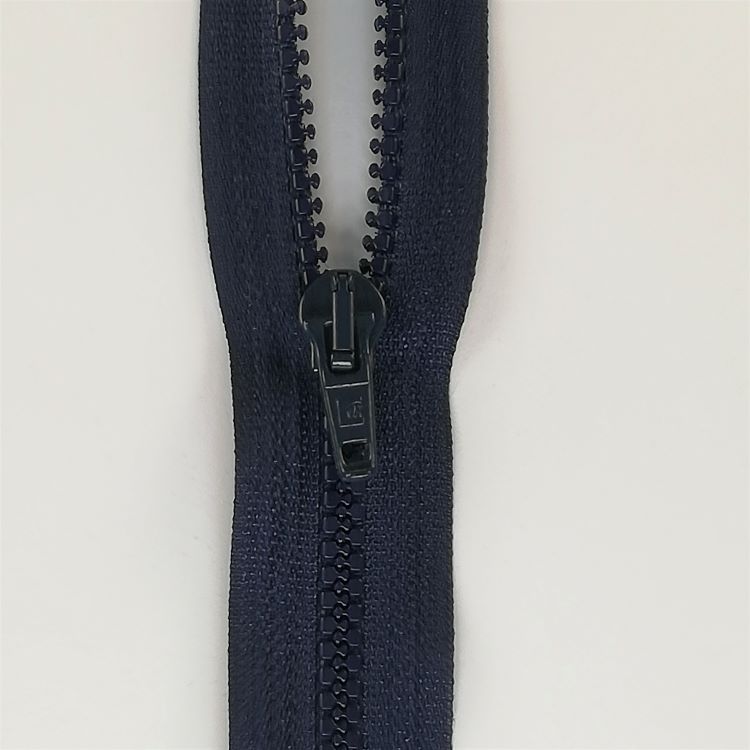 Zip - 90cm Open End Plastic - Navy Blue