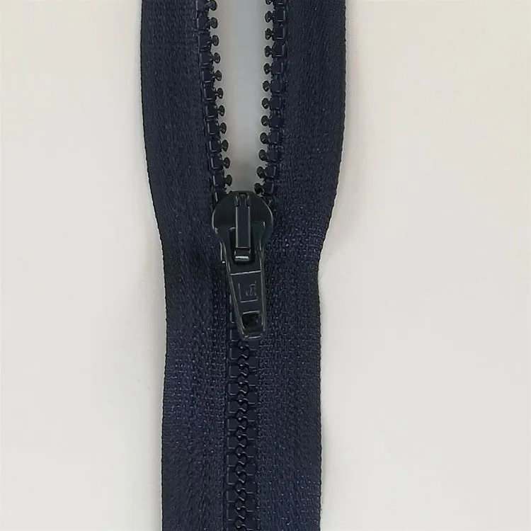 Zip - 90cm Open End Plastic - Navy Blue