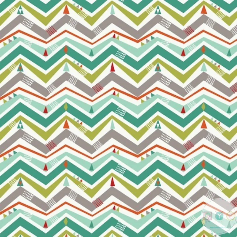 Quilting Fabric - Chevron Trees from Wildwood by Bethan Janine for Dashwood Studios 1041