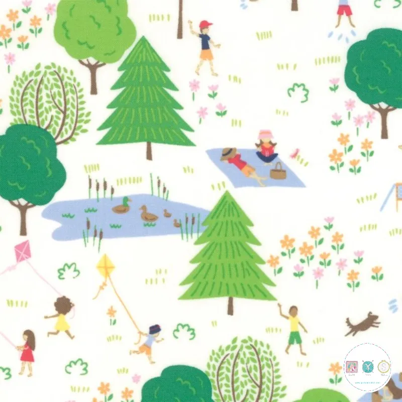 Quilting Fabric - Park Scene from Sunday Picnic by Stacy Iest Hsu for Moda 20671 11