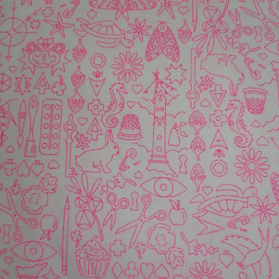 Quilting Fabric - Neon Doodles from Sun Print by Alison Glass for Andover 9036