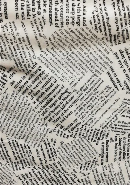 Newspaper Print - Text Fabric - by Stof - Patchwork & Quilting Fabric