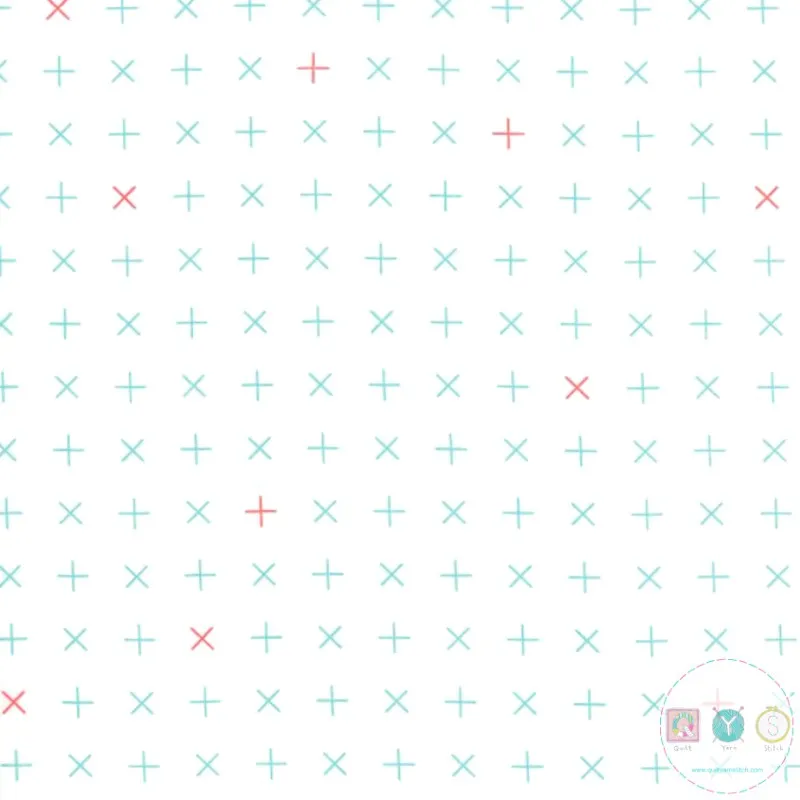 Quilting Fabric - Geometric Crosses in Green from Modern Background Colorbox by Zen Chic for Moda 1645 11