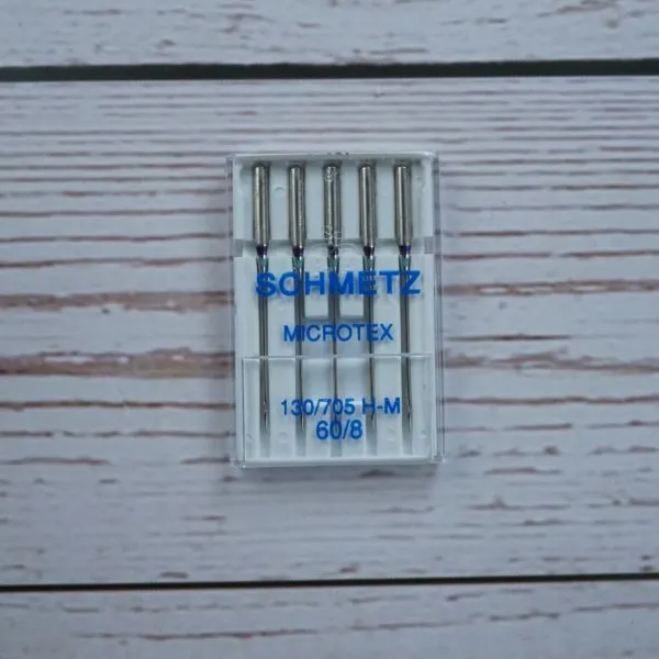 Schmetz Microtex Needles size 60/8 uncarded