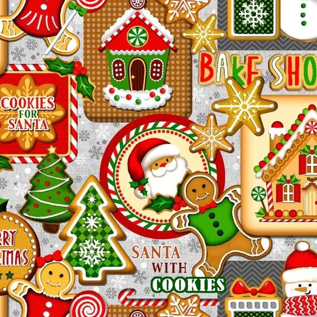 Quilting Fabric -  Noel Cookie Patch by Oasis Fabrics