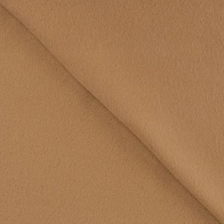 Organic Cotton Fleece Fabric in Tan Beige 