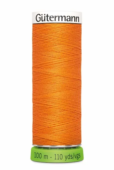 Gutermann Sew All Thread - Orange Recycled Polyester rPET Colour 350