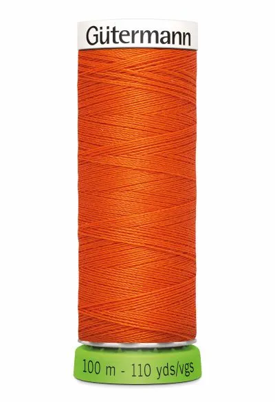 Gutermann Sew All Thread - Orange Recycled Polyester rPET Colour 351