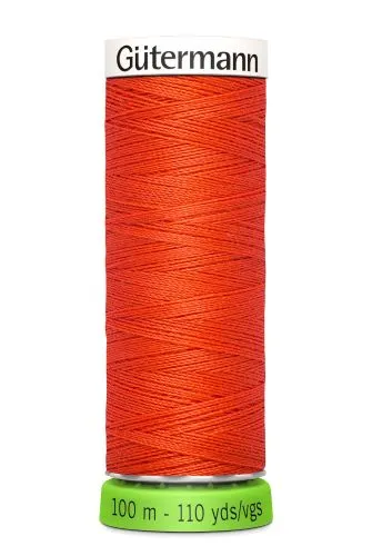 Gutermann Sew All Thread - Orange Recycled Polyester rPET Colour 155