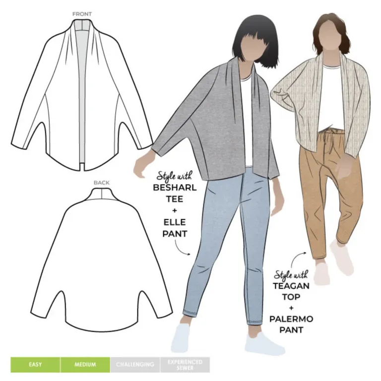 Style Arc - Palermo Knit Jacket Sewing Pattern Sizes 18 - 30