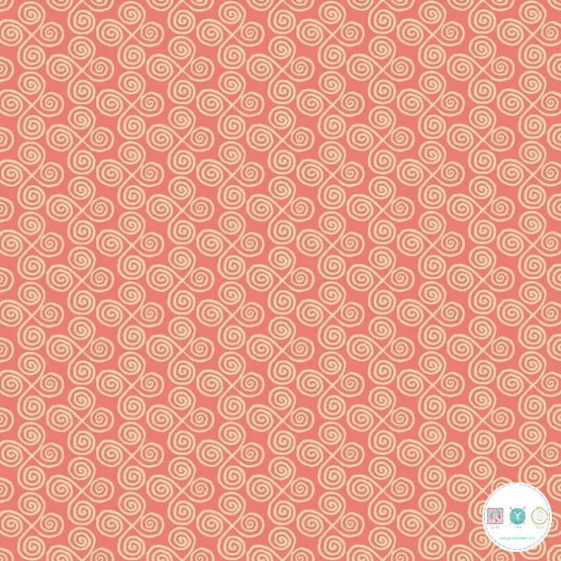 Quilting Fabric with Spirals on Pink from Atomic Revival by RB Studios for Midwest Textiles & Supplies