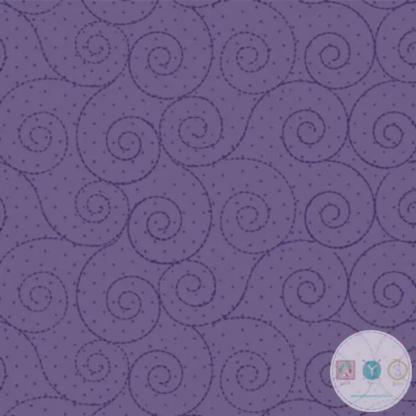 Quilting Fabric - Spirals on Lavender from the Basically Hugs collection by P&B Textiles