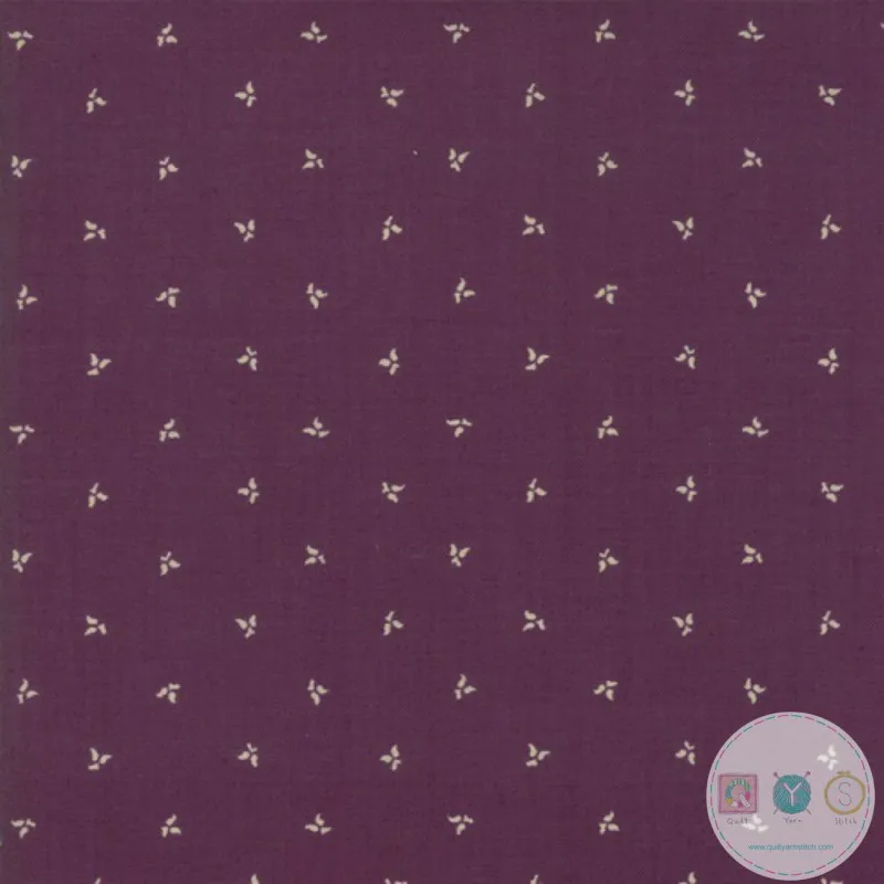 Quilting Fabric - Dainty Floral on Purple from Evelyn's Homestead by Betsy Chutchian for Moda 31568