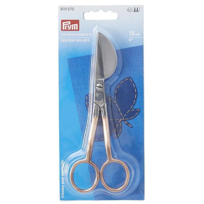 Prym Applique Scissors Stork Rose Gold 6'' / 15.2 cm 610 570