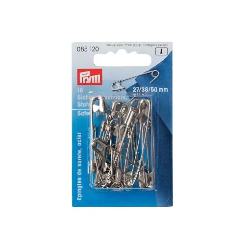 Prym Silver Safety Pins Assorted Sizes 085120