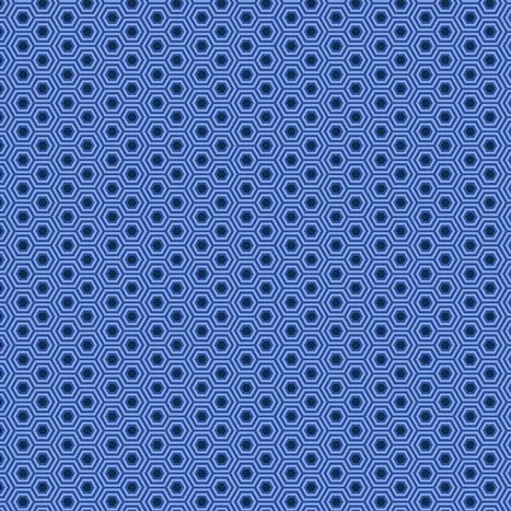 Quilting Fabric - Hexy Blue on Blue from True Colours by Tula Pink for FreeSpirit PWTP150 DEEPSEA