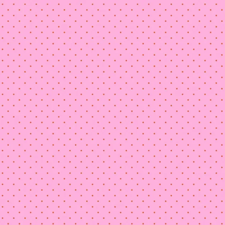 Quilting Fabric - Tiny Dot Orange on Pink from True Colours by Tula Pink for FreeSpirit PWTP185 CANDY