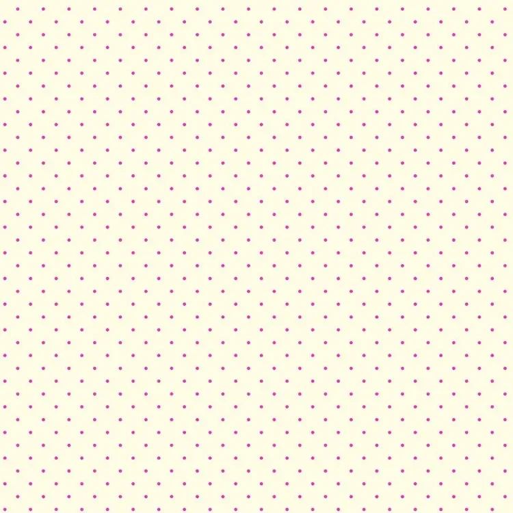 Quilting Fabric - Tiny Dot Neon Pink on Cream from True Colours by Tula Pink for FreeSpirit PWTP185 COSMIC