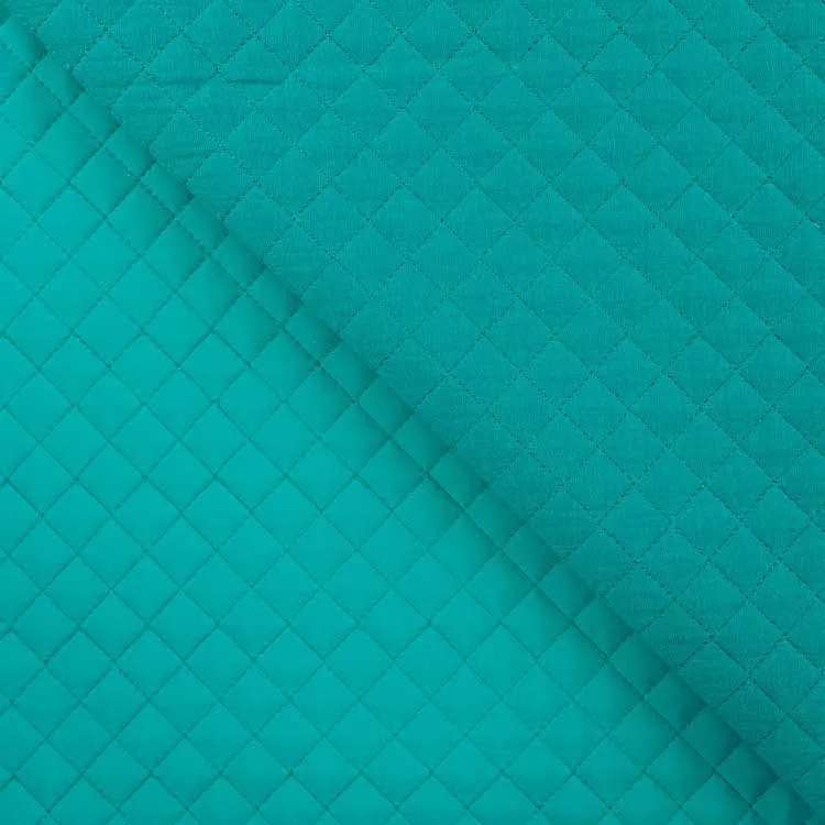 Quilted Double Gauze Fabric in Emerald Green