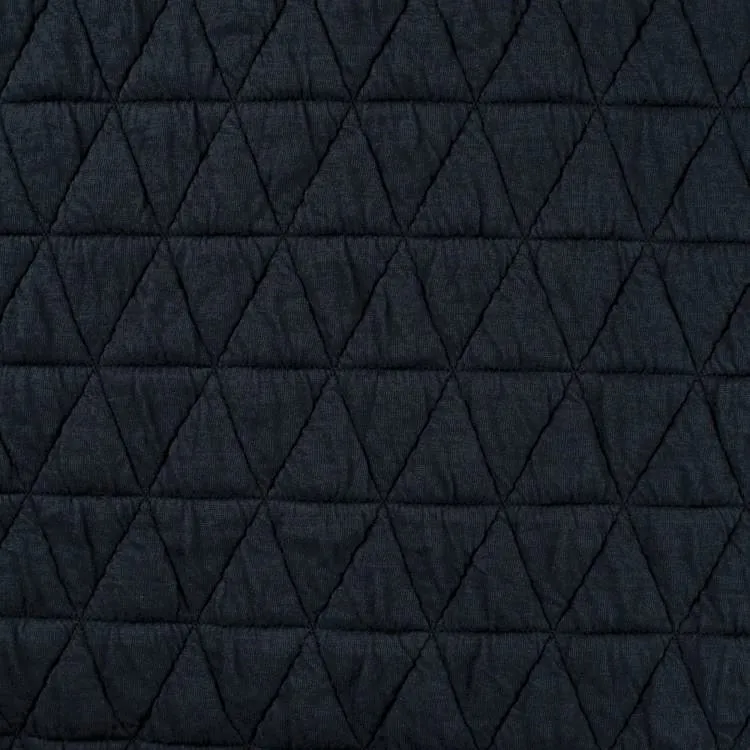 Quilted Stretch Fabric in Navy Blue