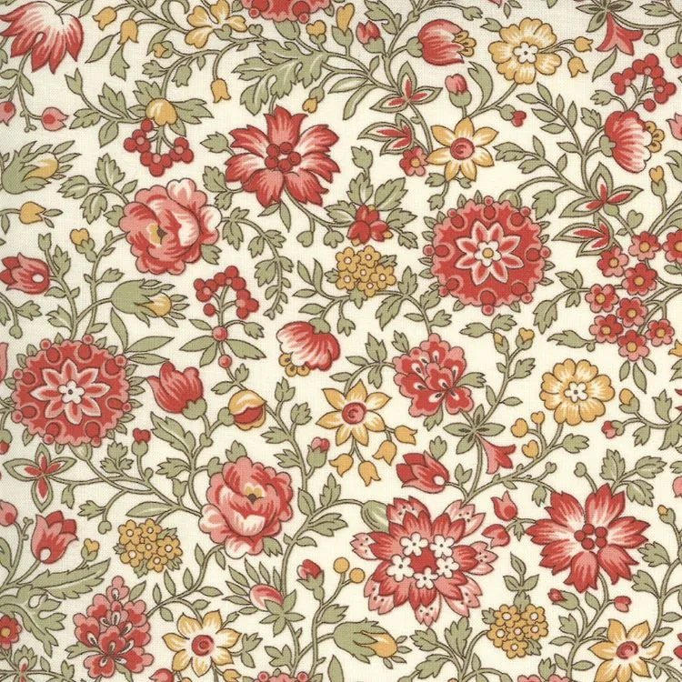 Quilting Fabric - Classic Florals & Vines from Jardin De Fleurs by French General for Moda 13894 20 