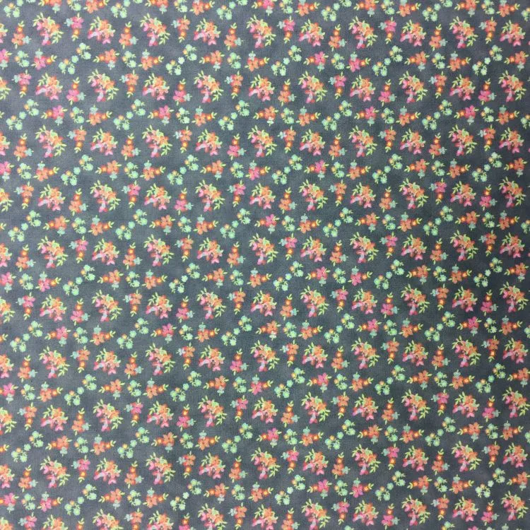 Quilting Fabric - Floral on Grey