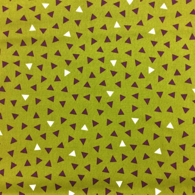 REMNANT - 0.84m - Quilting Fabric - Purple Triangle on Green from Basic Mixologie by Studio M for Moda 33022 26