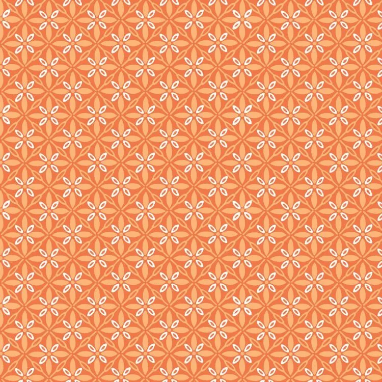 Quilting Fabric - Orange Floral from KimberBell Basics for Maywood Studio MAS9396 O