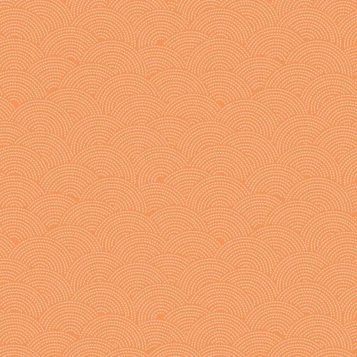 Quilting Fabric with Sashiko Print on Orange from Mixology by Camelot Design Studio for Camelot Fabrics 21008