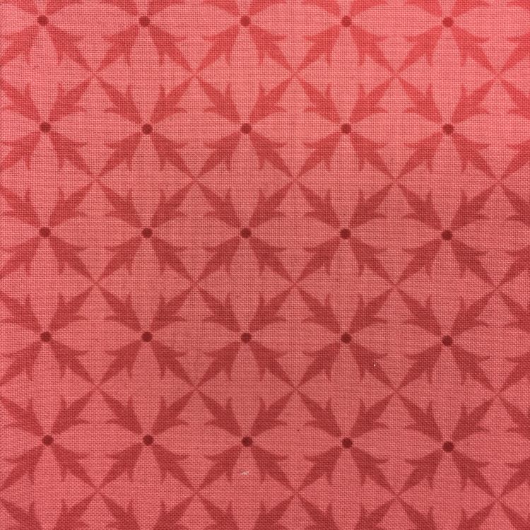 Quilting Fabric with Geometric pattern on pink from Fancy by Lily Ashbury for Moda